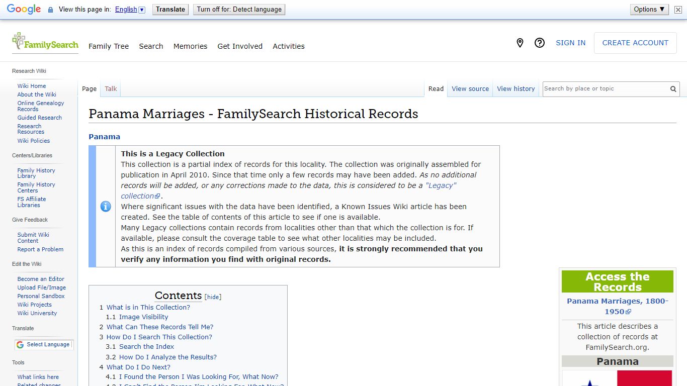 Panama Marriages - FamilySearch Historical Records